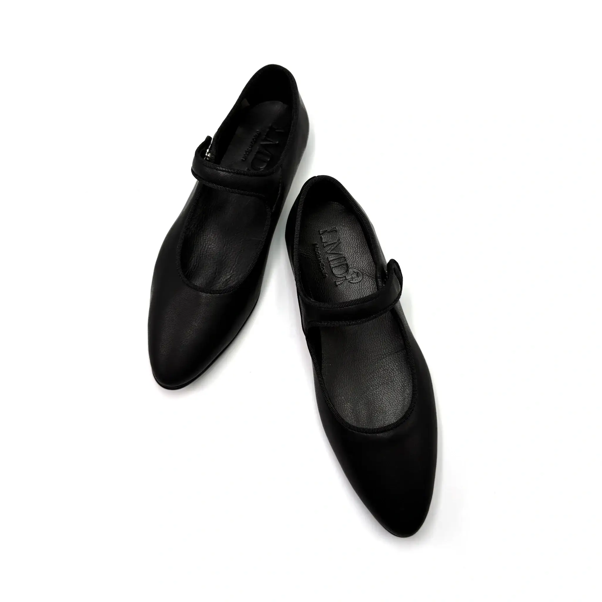 LMDI Black Leather Pointy Mary Jane - Image 2