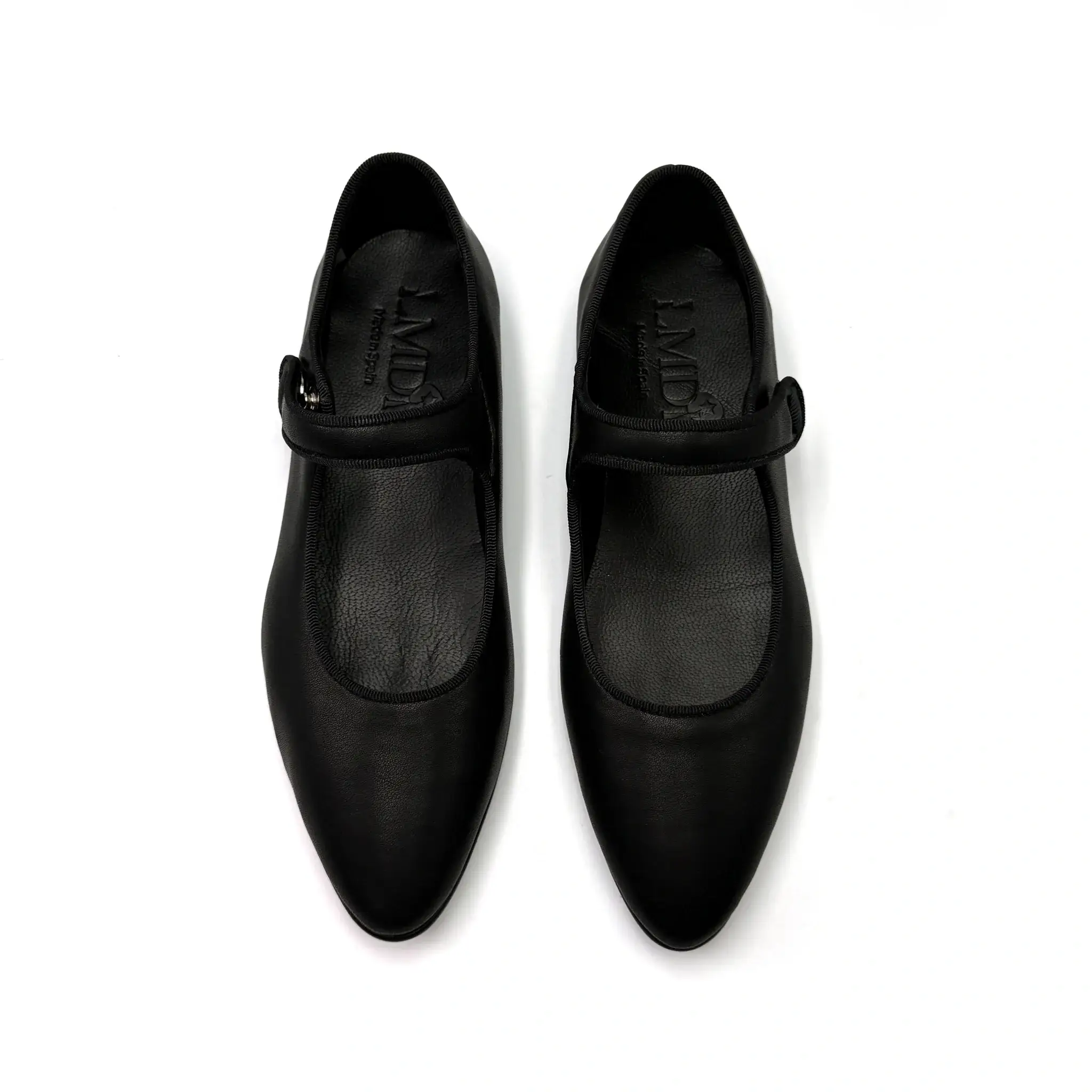 LMDI Black Leather Pointy Mary Jane - Image 3
