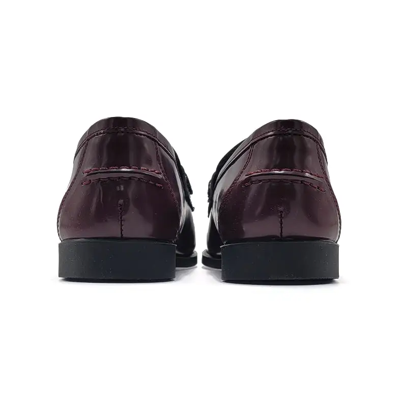 LMDI Castellano Burgundy Grey Star Loafer - Image 4