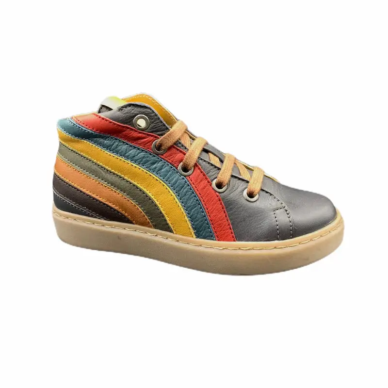 MAA Dark Grey Lace Up Side Zip Sneaker - Image 2