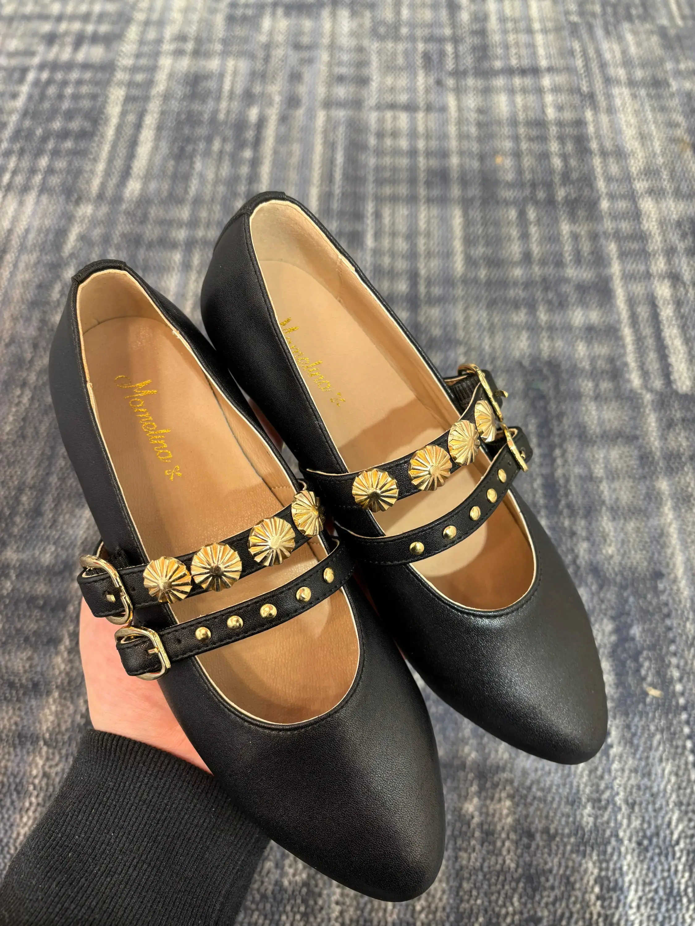 Mamelina Black Glam Double Strap Mary Jane - Image 3