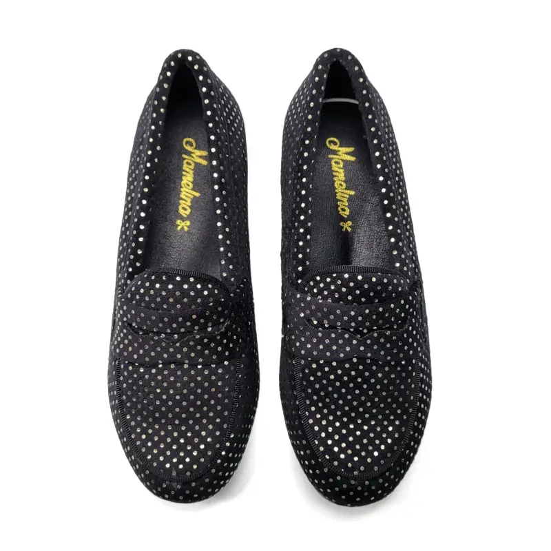 Mamelina Black Gold Velvet Dress Slip On - Image 2