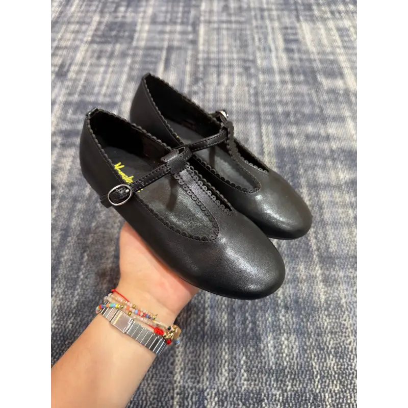 Mamelina Black Leather T-Strap - Image 3