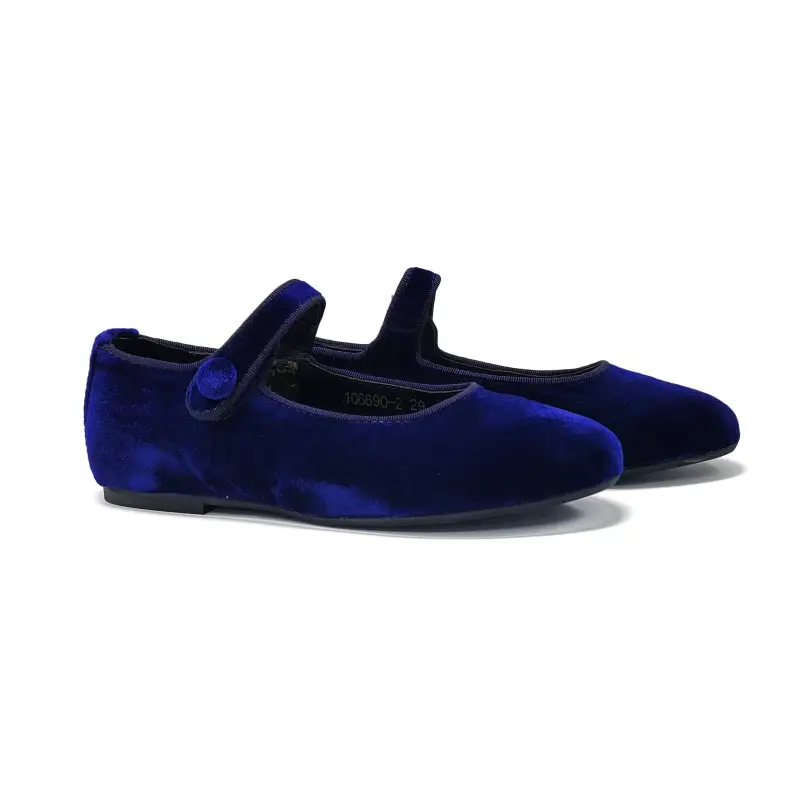 Mamelina Cobolt Blue Velvet Mary Jane