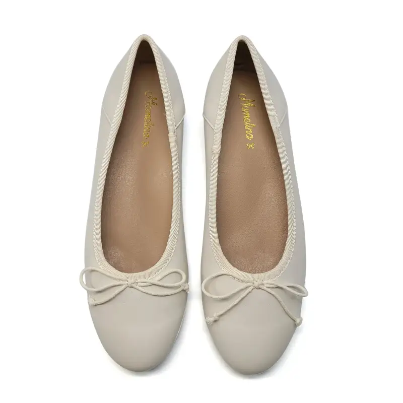 Mamelina Ivory Bow Ballet Flat - Image 2