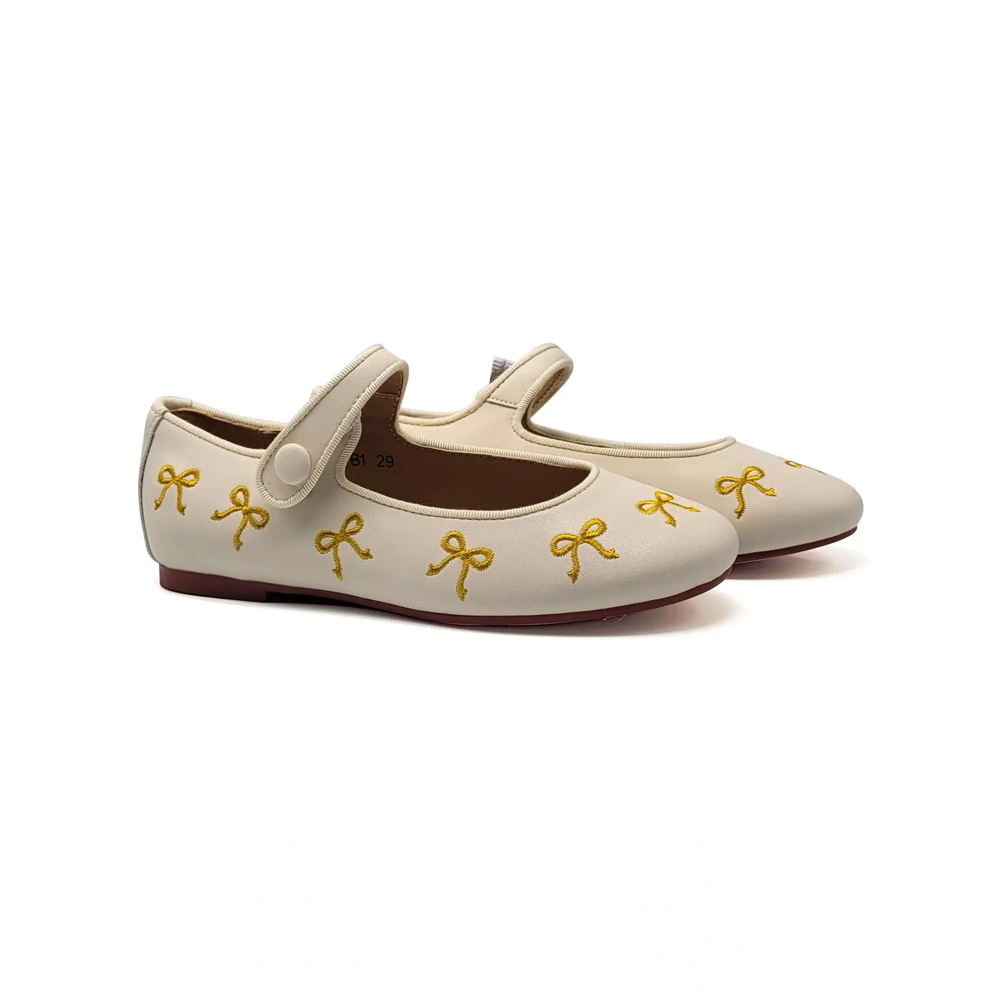 Mamelina Ivory Bow Mary Jane