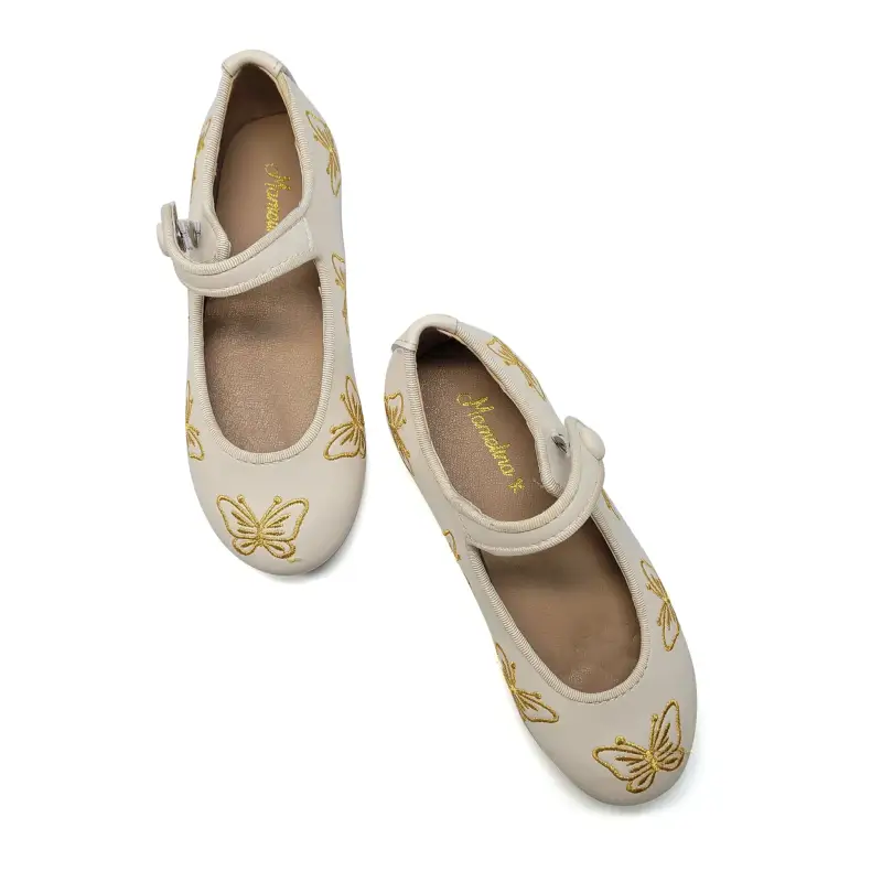 Mamelina Ivory Butterfly Mary Jane - Image 3
