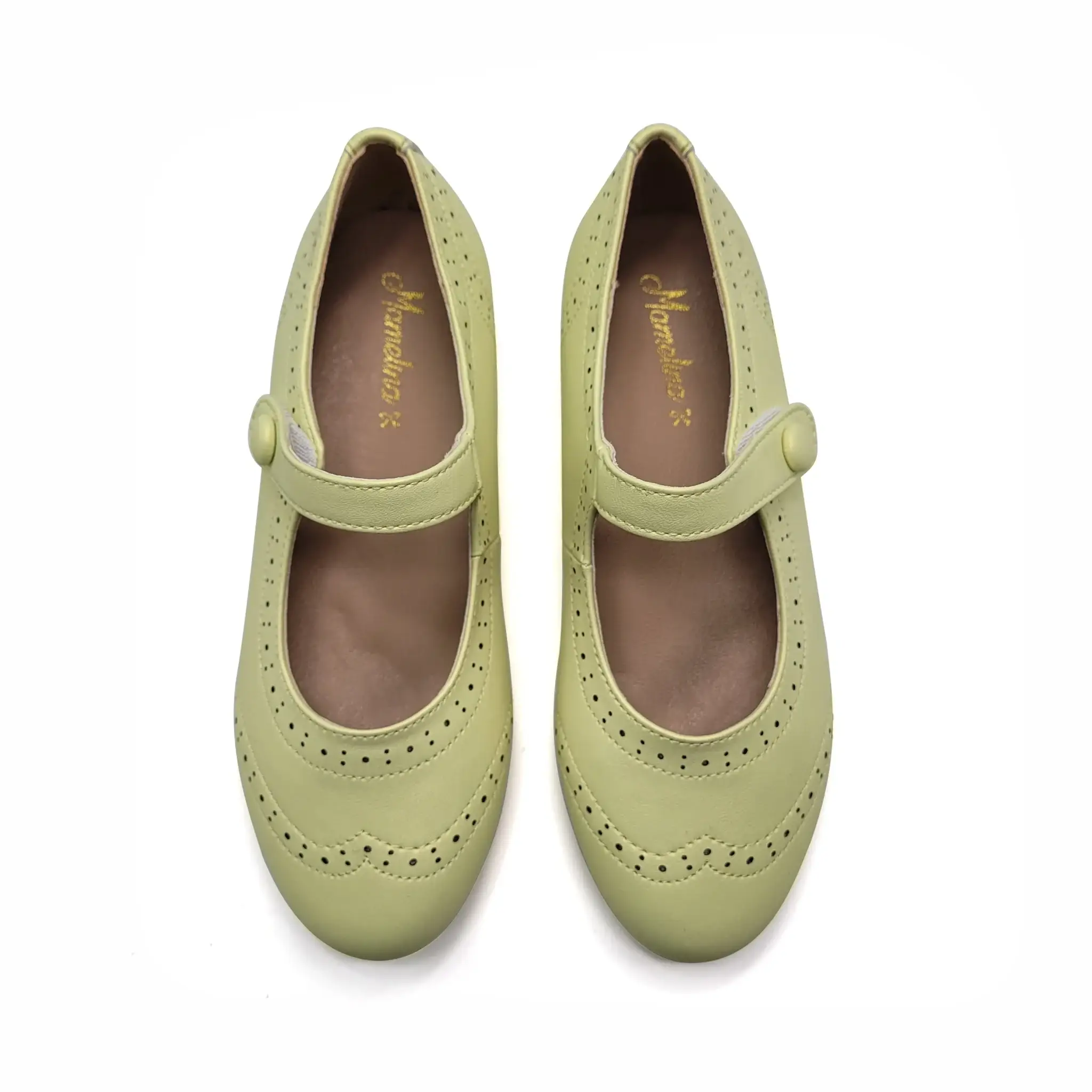 Mamelina Lemon Chiffon Wingtip Mary Jane - Image 2