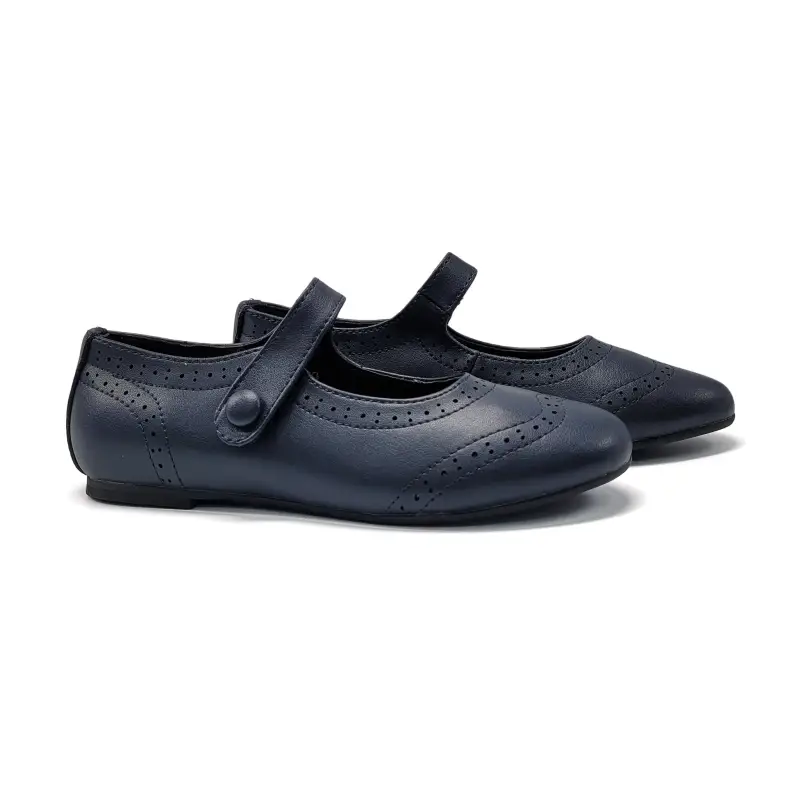 Mamelina Midnight Blue Wingtip Mary Jane