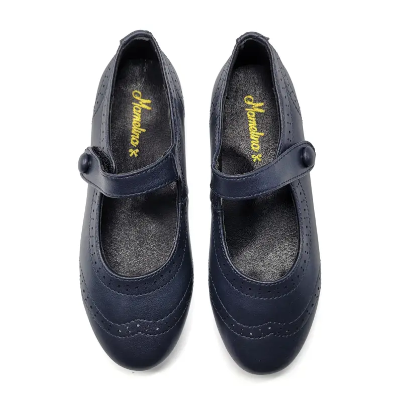 Mamelina Midnight Blue Wingtip Mary Jane - Image 2