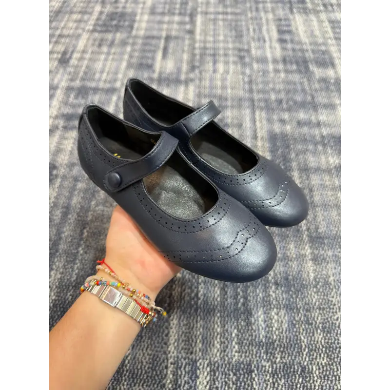 Mamelina Midnight Blue Wingtip Mary Jane - Image 3