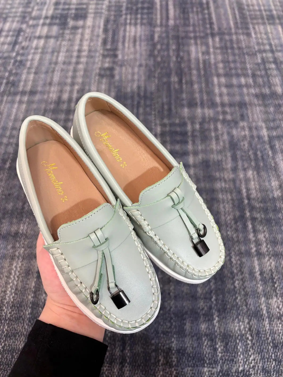 Mamelina Mint Green Charm Loafer - Image 3
