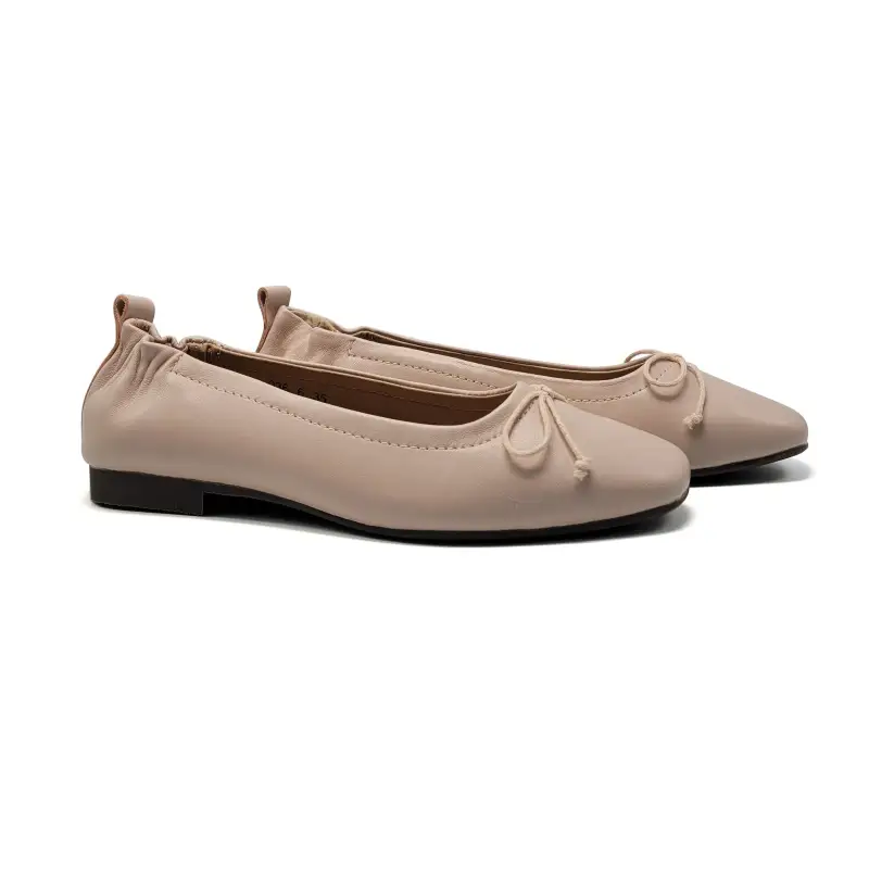 Mamelina Powder Pink Bow Ballet Flat