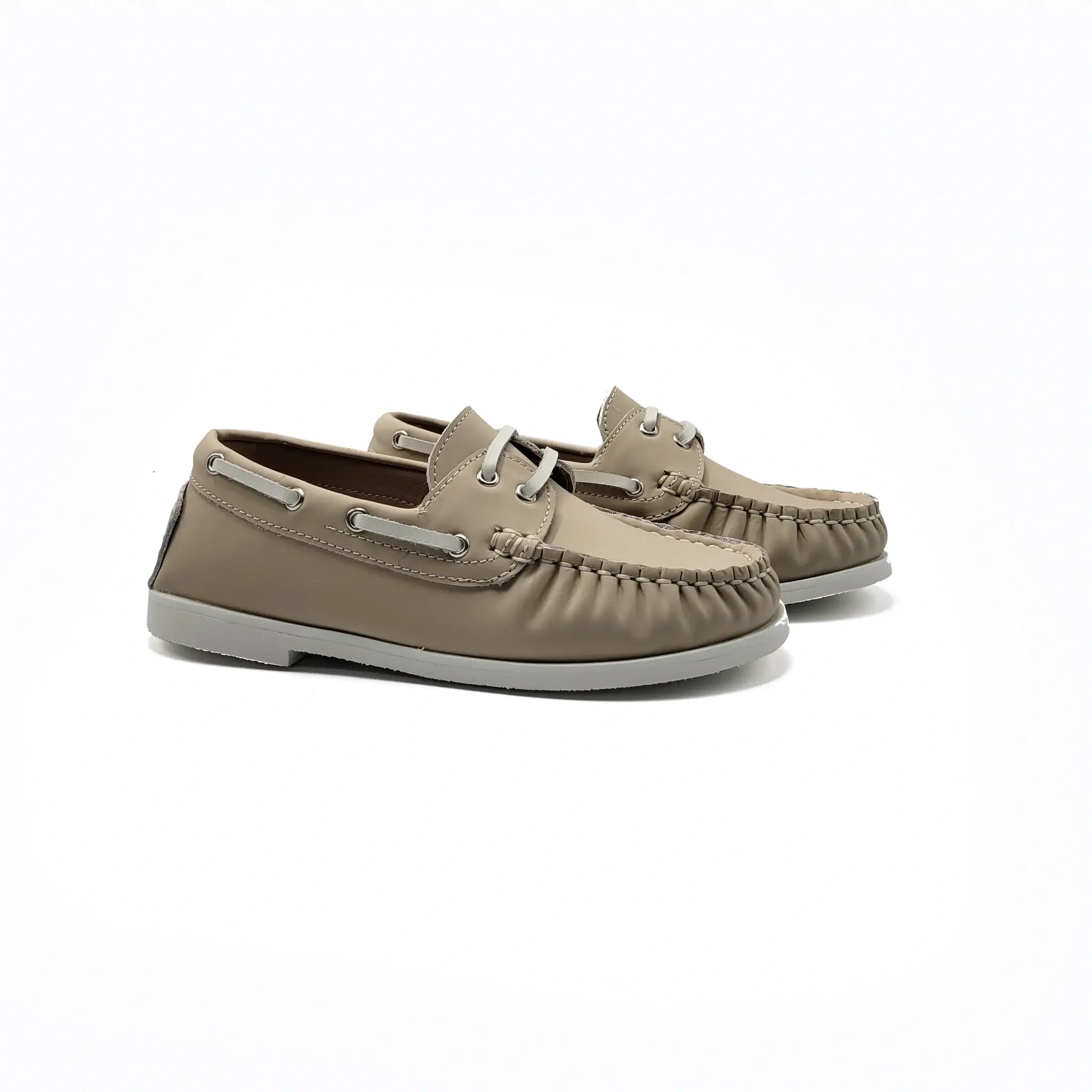 Mamelina Sand Leather Boat Loafer