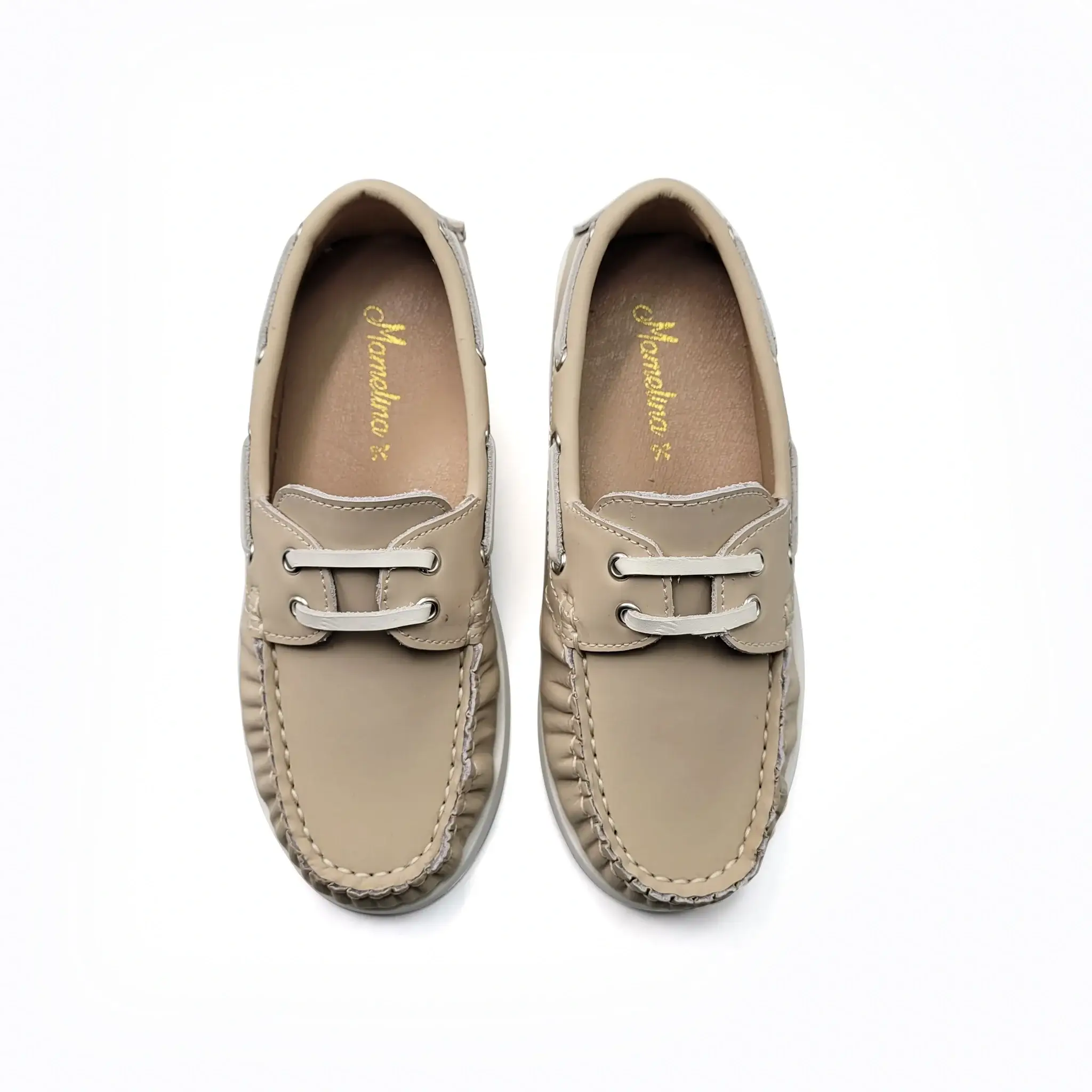 Mamelina Sand Leather Boat Loafer - Image 2