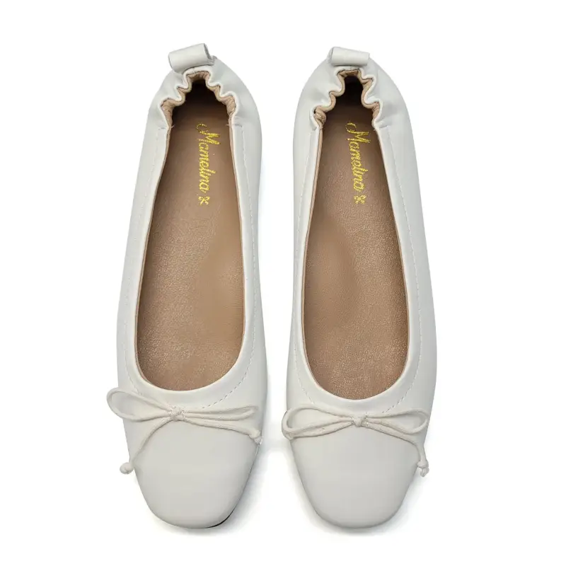 Mamelina White Bow Ballet Flat - Image 2