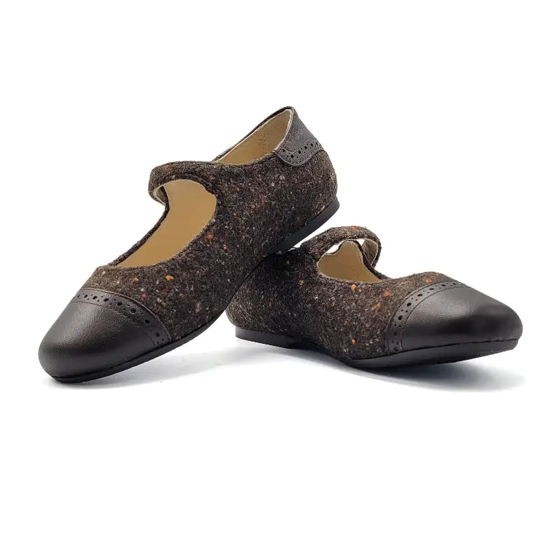 Manuela De Juan ATHALIA Brown Speckled Toe Cap Mary Jane S3141 - Image 4