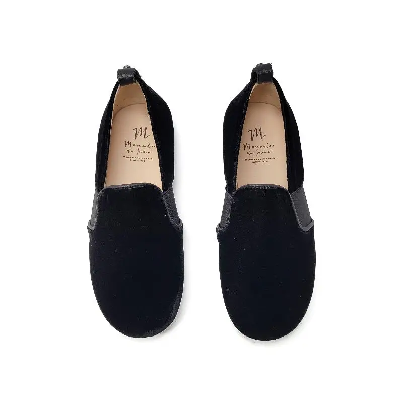 Manuela De Juan Black Velvet Elastic Smoking Shoe  Richard - Image 2