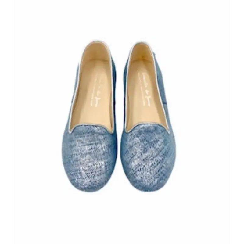 Manuela De Juan Blue Slip on Loafer - Image 2