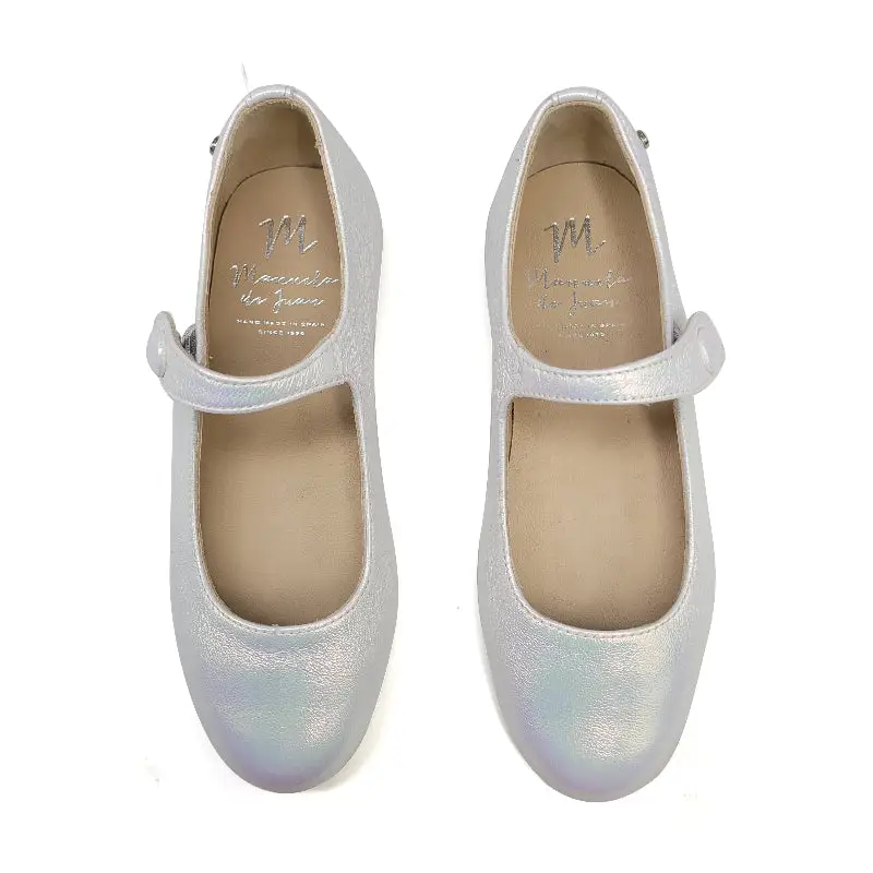 Manuela De Juan Guity Iridescent Silver Mary Jane S2970 - Image 2