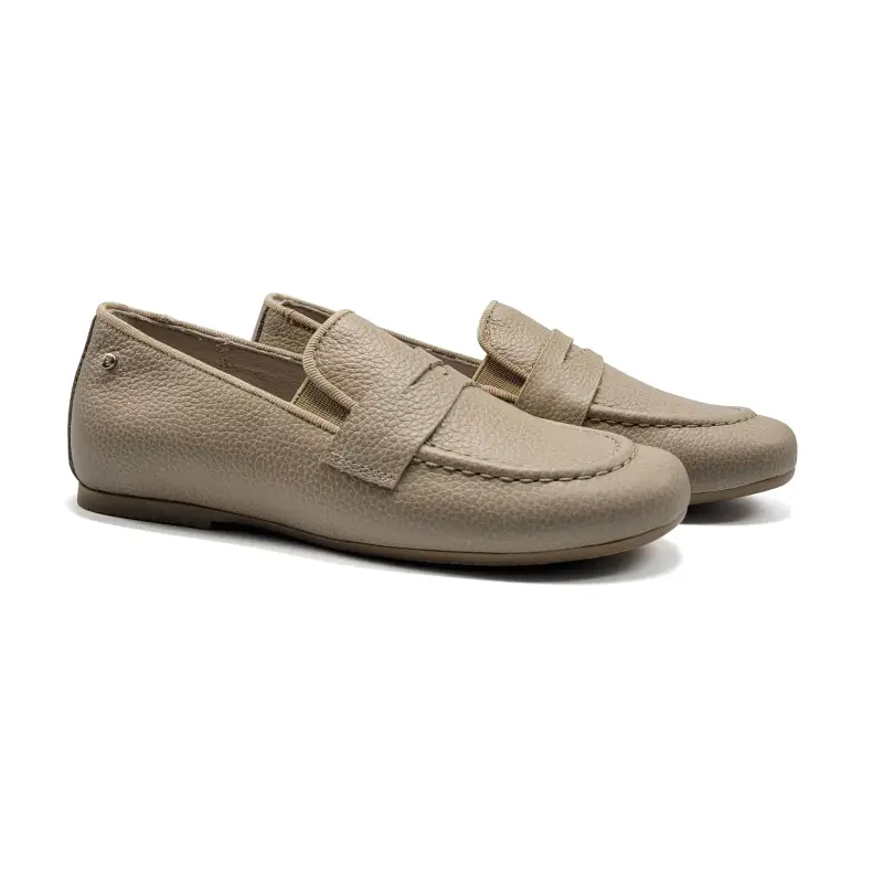 Manuela De Juan Miqueas Taupe Madras Dress Shoe S3139