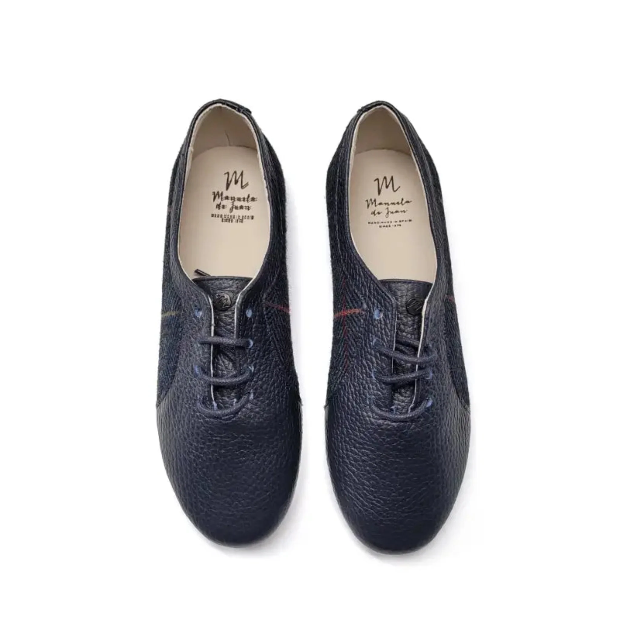 Manuela De Juan Navy Plaid Oxford - Image 2