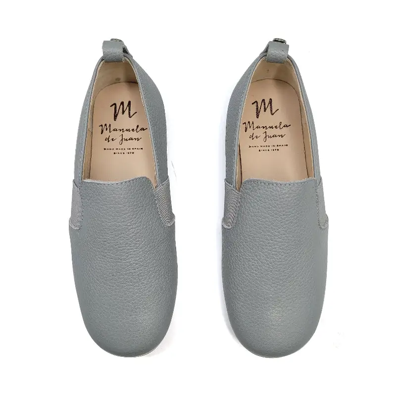 Manuela De Juan Richard Light Grey Pebble Smoking Shoe S2977 - Image 2