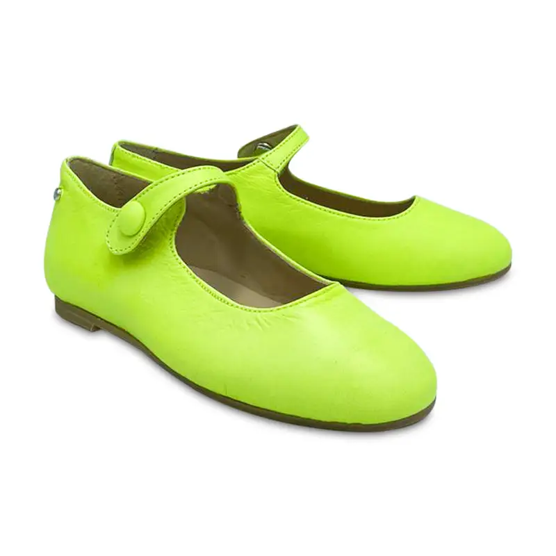 Manuela De Juan Yellow Leather Guity Mary Jane