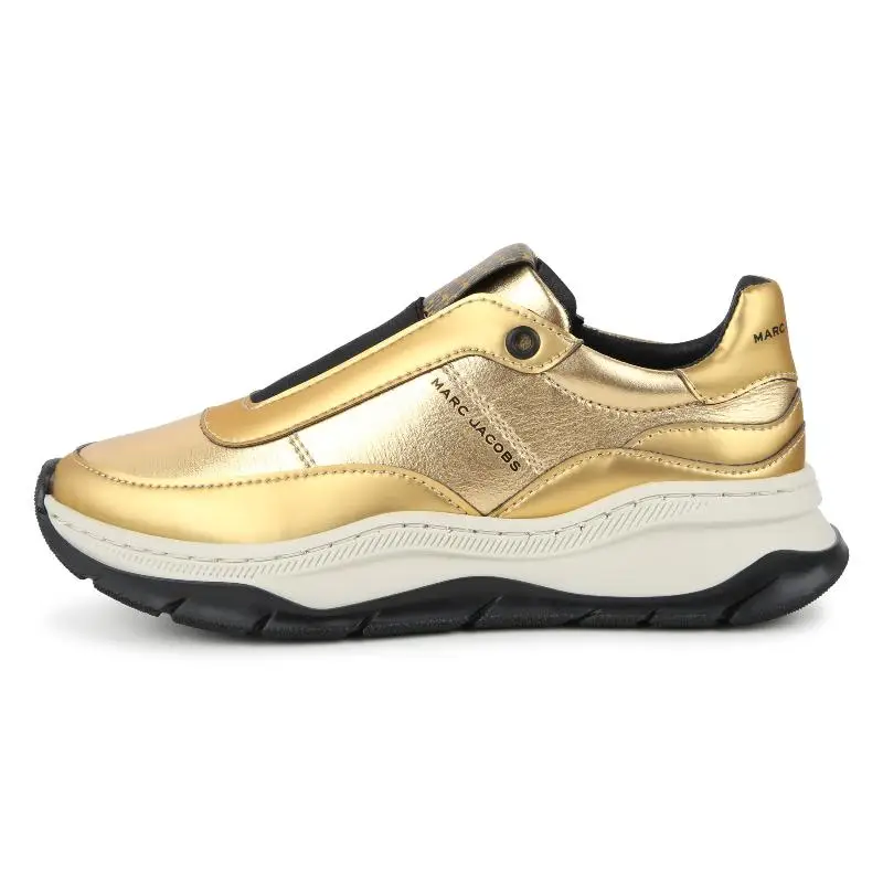 Marc Jacobs Gold Tone Chunky Slip on Sneaker - Image 4