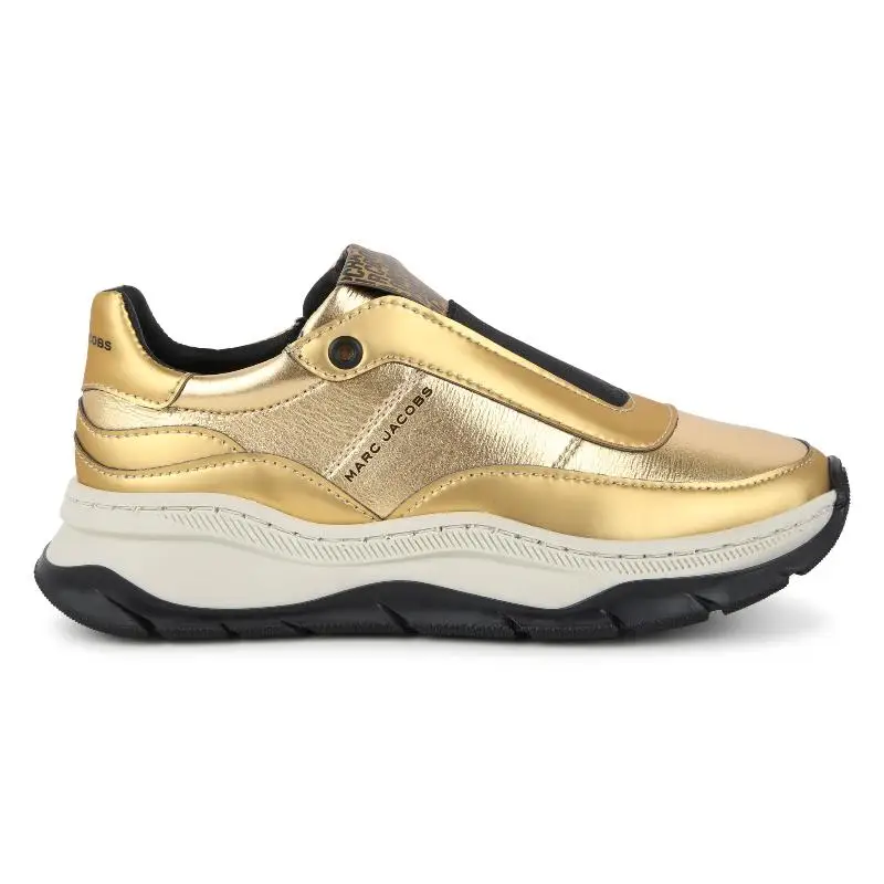 Marc Jacobs Gold Tone Chunky Slip on Sneaker - Image 7