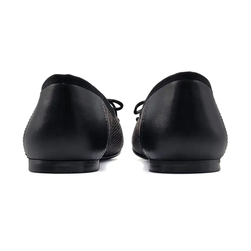 Maria Catalan Black Dot Toe Cap Ballet Flat 705726 - Image 4
