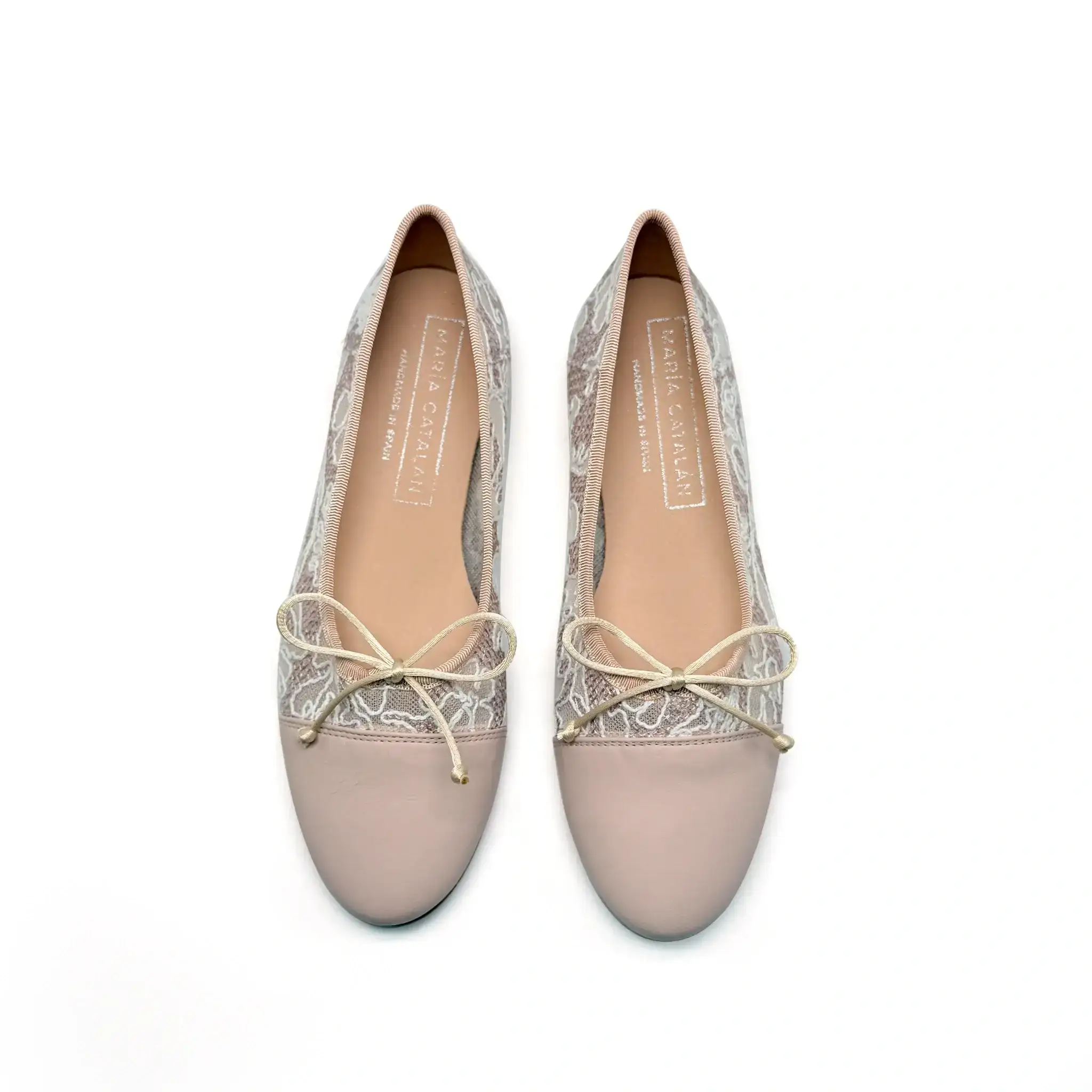 Maria Catalan Mauve Pink Lace Ballet Flat - Image 2