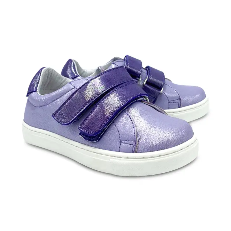 Nens Purple Shimmer Velcro Sneaker