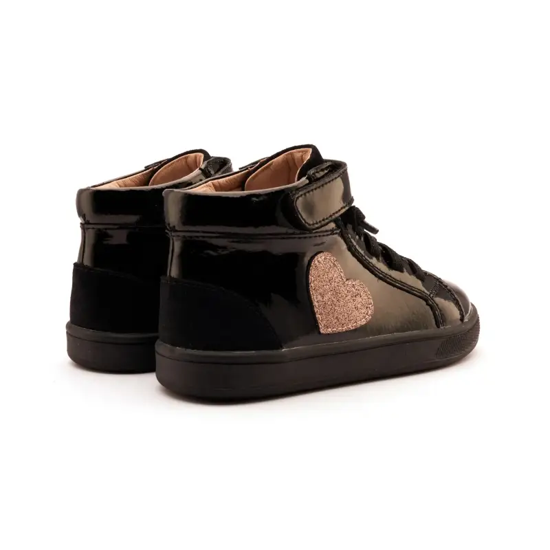 Oldsoles Black Patent No Tie High Top Sneaker - Image 3