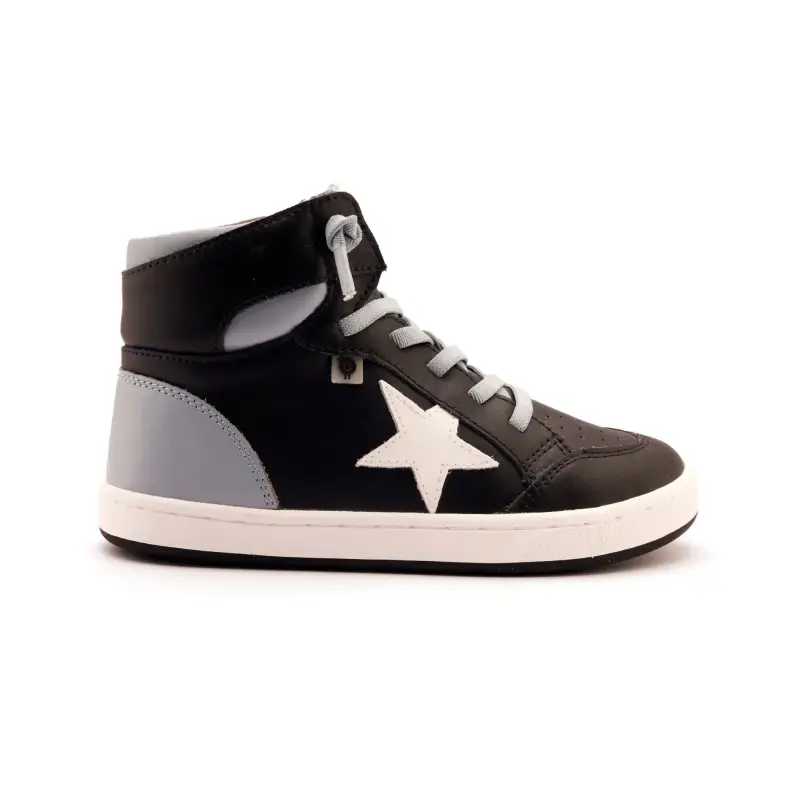 Oldsoles Dusty Blue High Top No Tie Sneaker - Image 2
