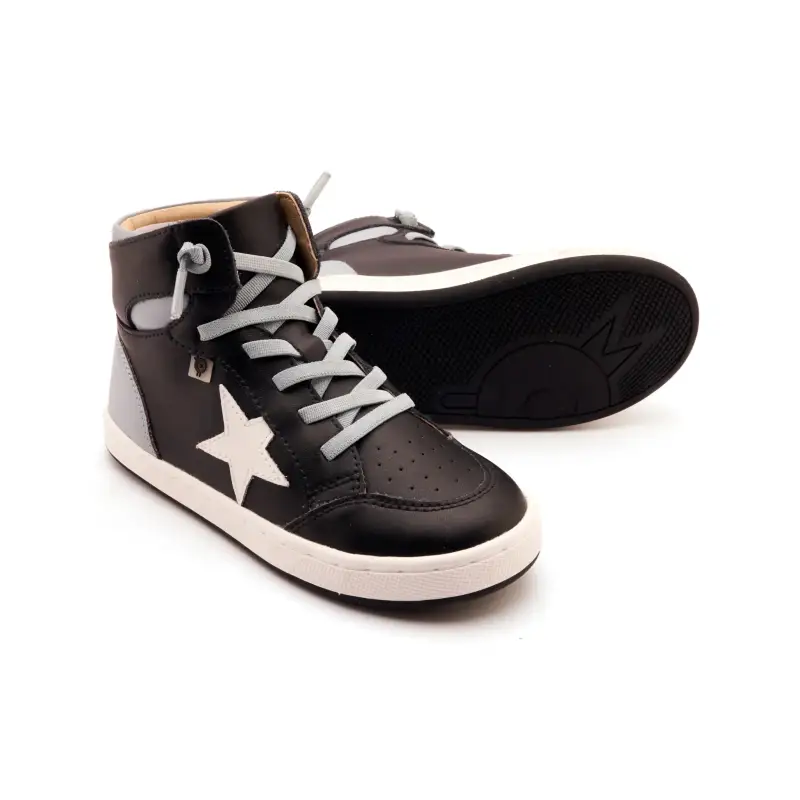 Oldsoles Dusty Blue High Top No Tie Sneaker - Image 4