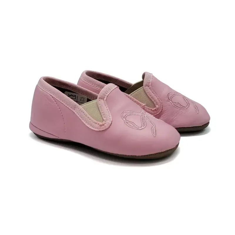 Pepe' Baby Pink Embroidered Soft Smoking Slip On 280