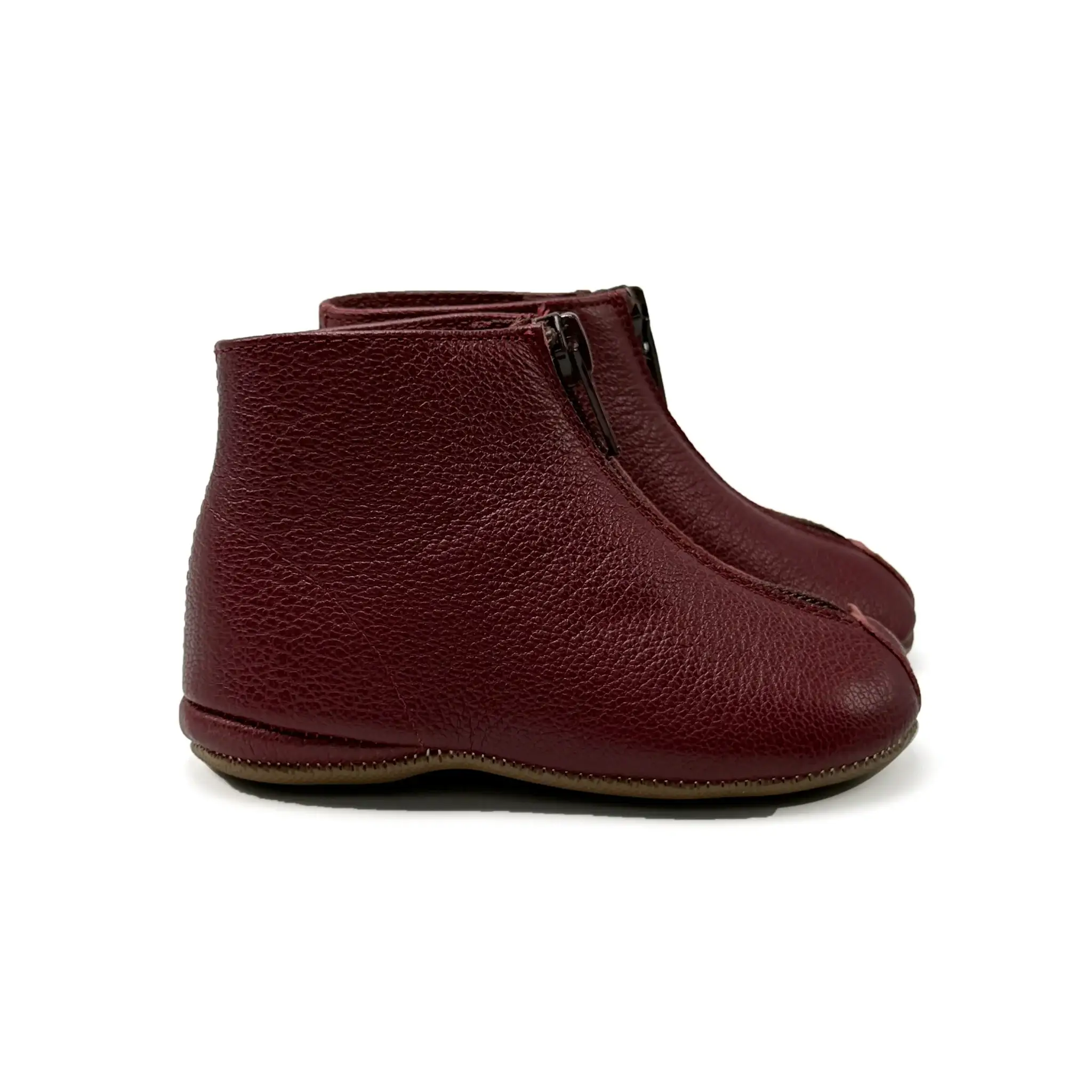 Pepe' Bordeax Front Zipper Bootie