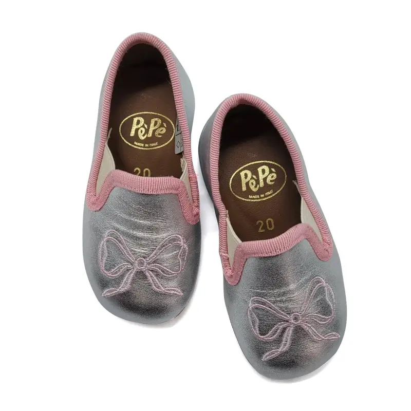 PEPE' Pearl Pink Bow Soft Smoking Slip on 280 - Image 3