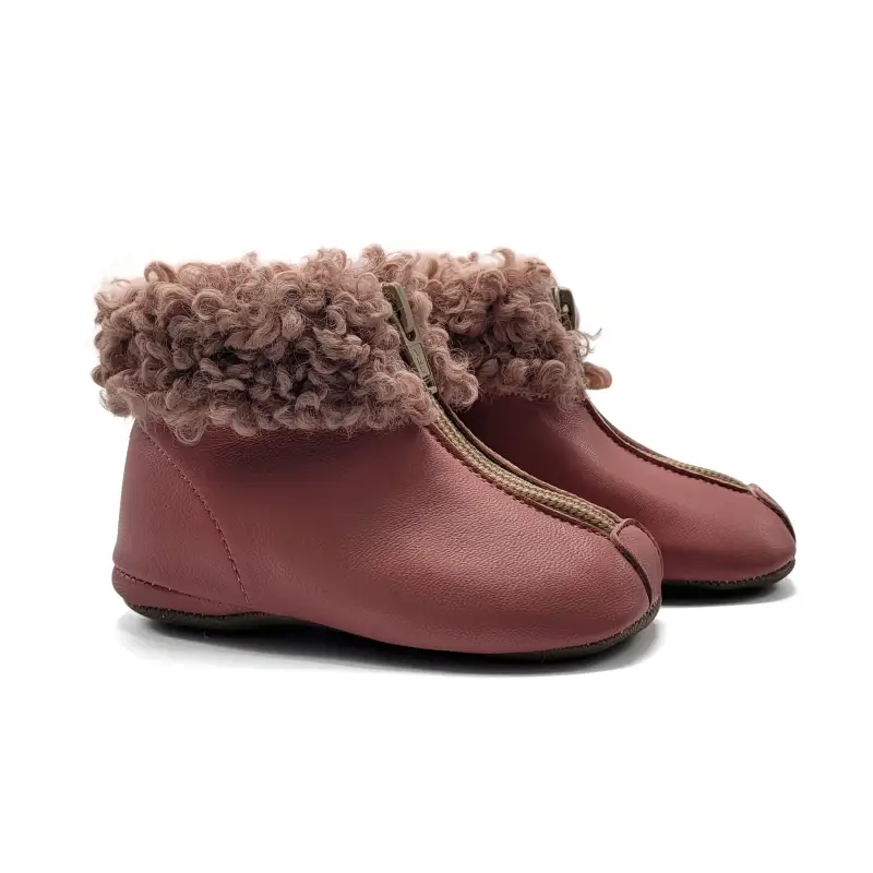 Pepe' Rose Front Zipper Bootie