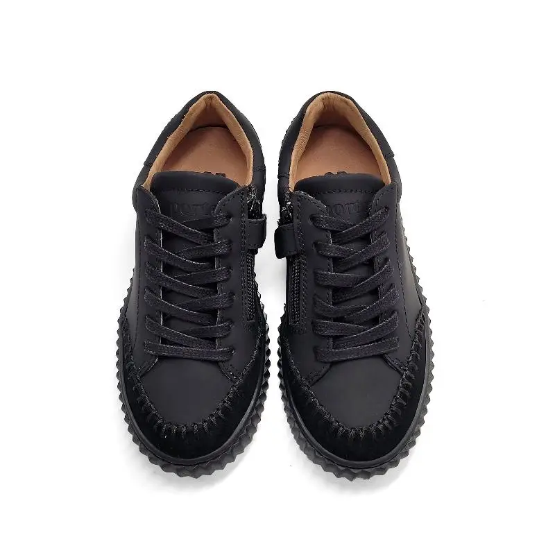 Porte Black Gum Stitched Sneaker - Image 2