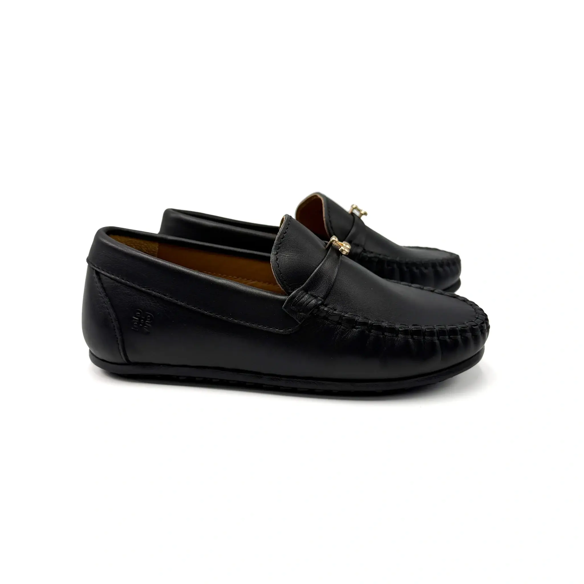 Porte Black Leather Cherry Detail Loafer - Image 3