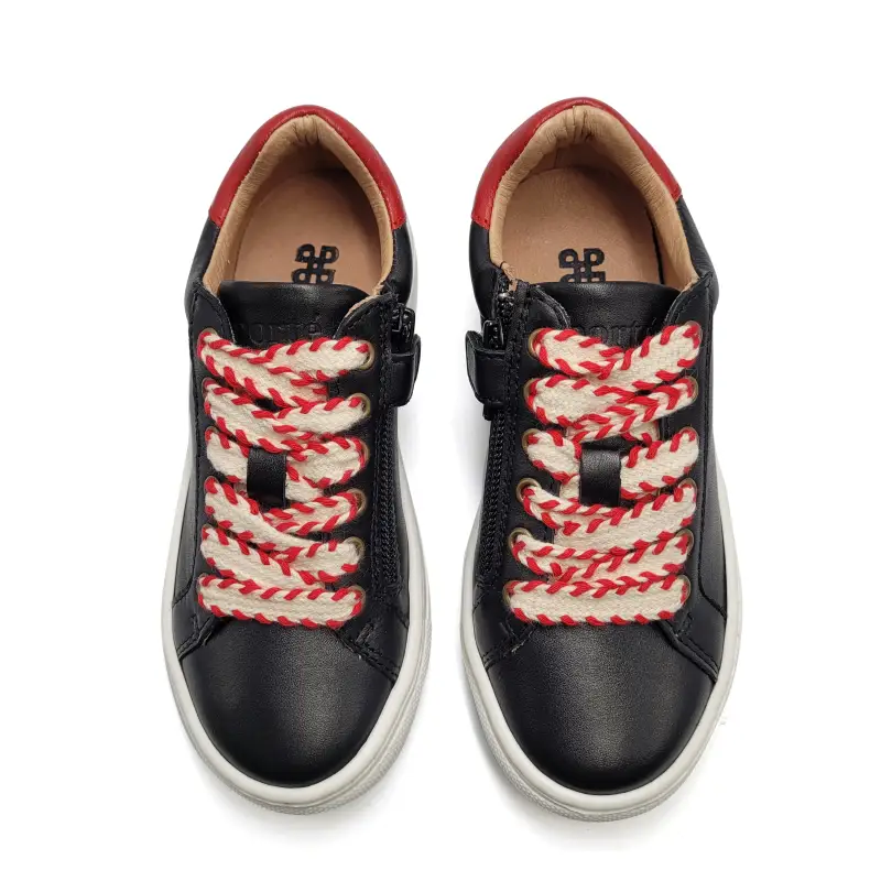 Porte Eleanor Candy Cane Black Lace Sneaker - Image 2