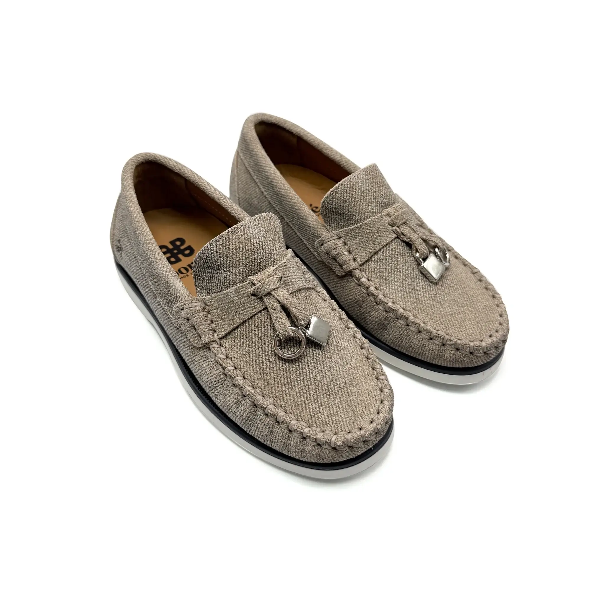 Porte Sand "Denim" Suede Charm Loafer - Image 3