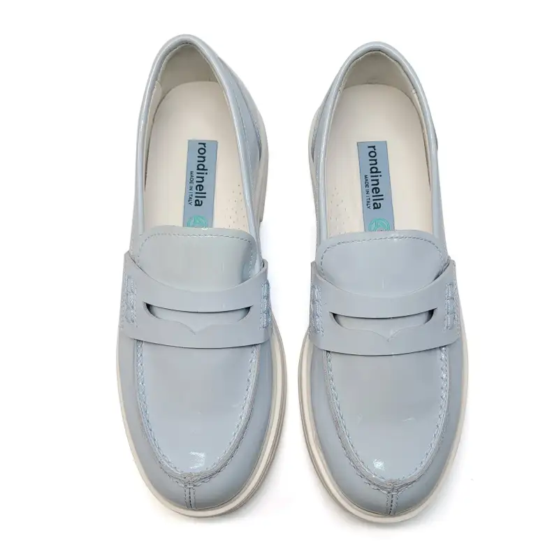 Rondinella Powder Blue Patent Chunky Loafer 12137 - Image 2