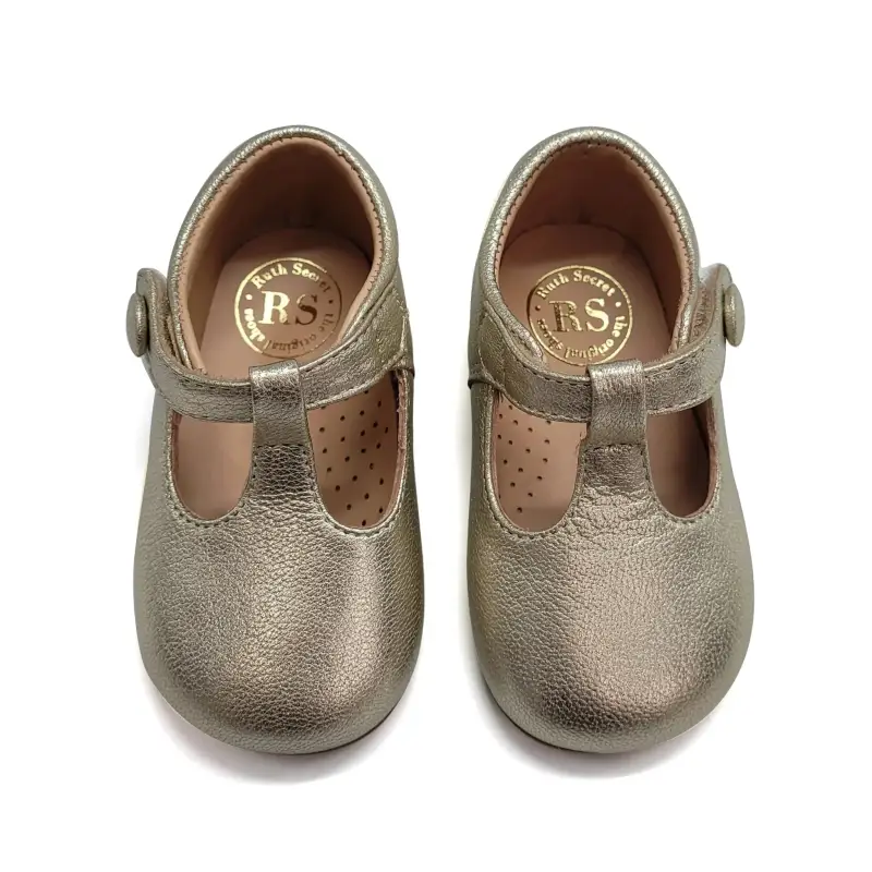 Ruth Secret Champagne T-strap First Walker - Image 2