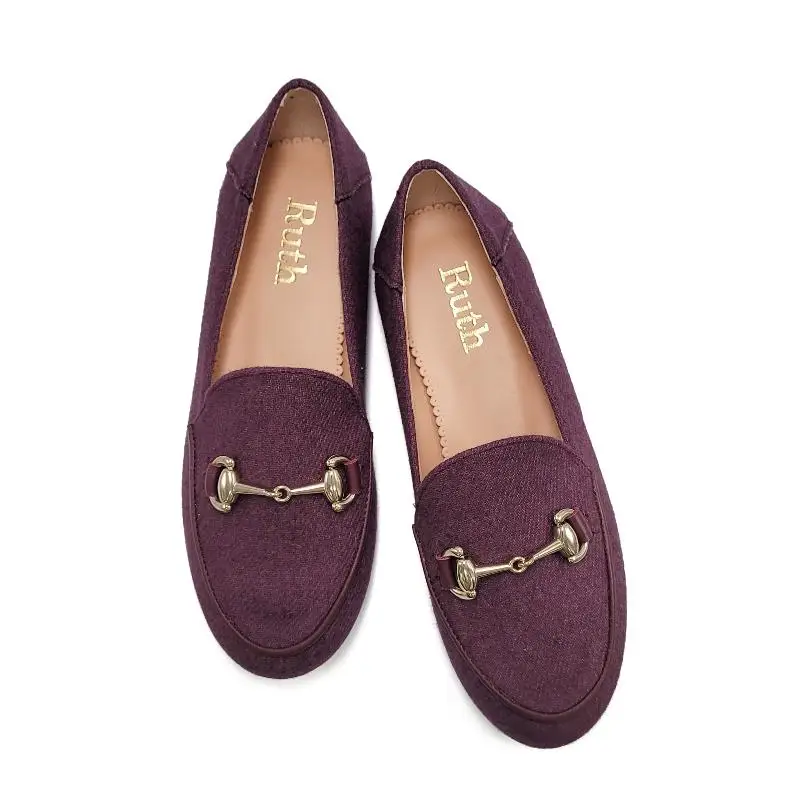 RUTH SECRET Grape Flannel Chain Slip on - Image 3