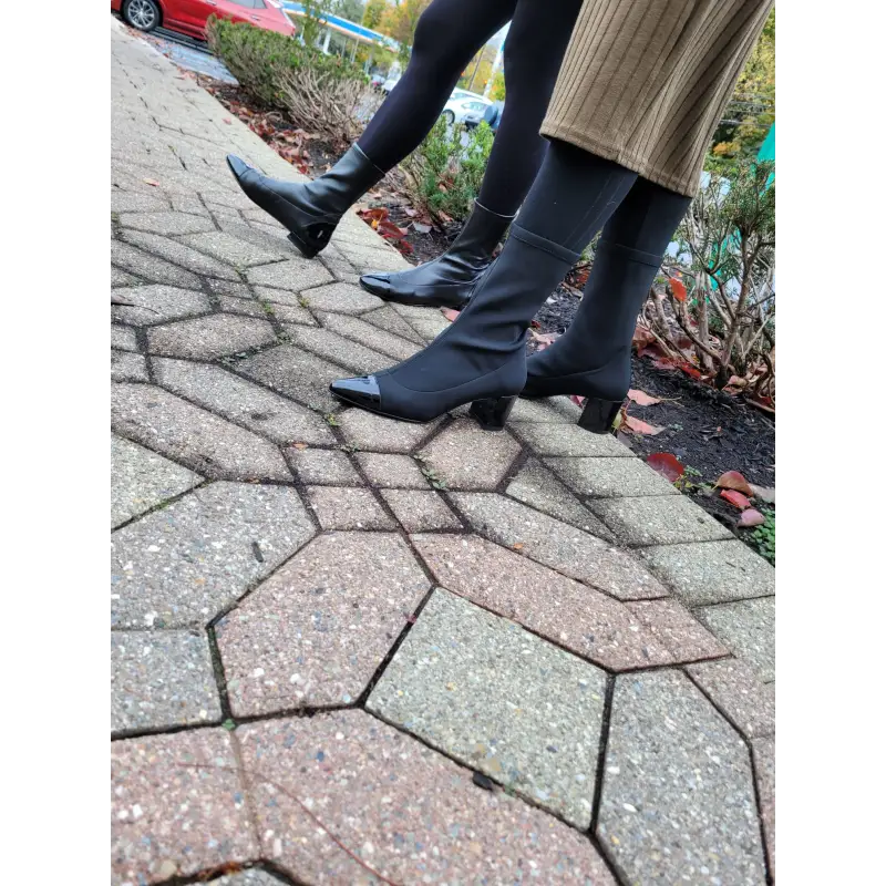 RuthSecret Macarena Black Stretch Booties - Image 2