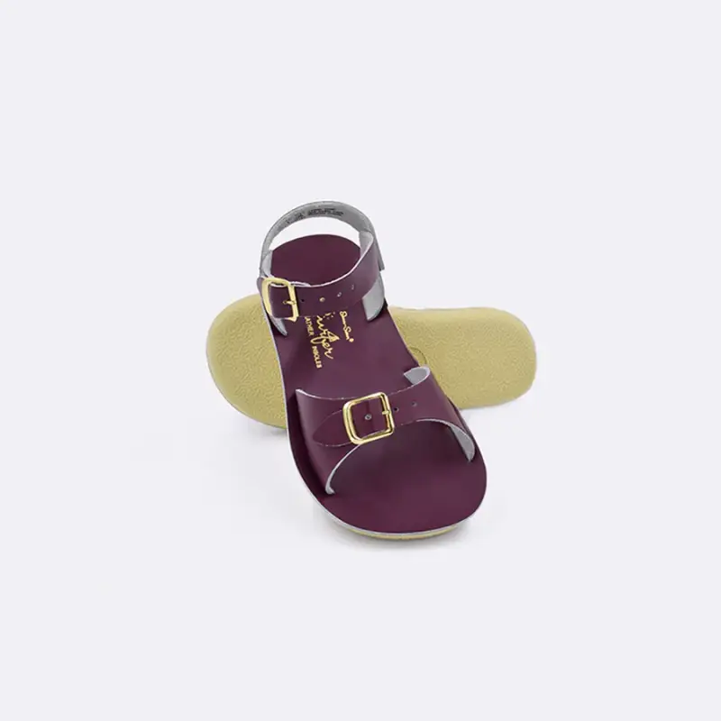 Salt Water Surfer Eggplant Purple Sandal - Image 3