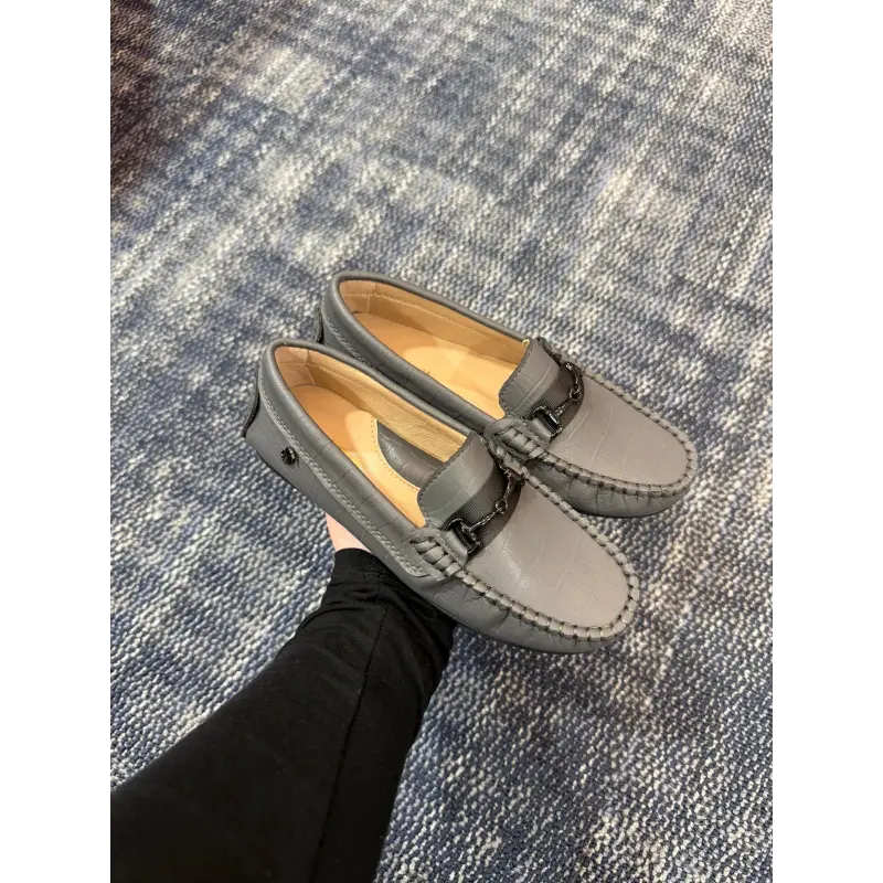 Shoozim Dark Gray Croco Loafer - Image 3